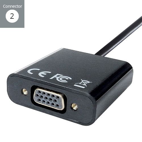 connektgear Mini DisplayPort to VGA Active Adapter - Male to Female (Mini DP Source)