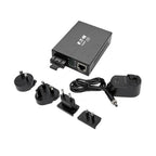 Tripp Lite N785-INT-SC-MM Gigabit Multimode Fiber to Ethernet Media Converter, 10/100/1000 SC, International Power Supply, 850 nm, 550M (1804.46 ft.)