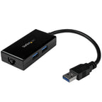 StarTech.com USB to Ethernet Adapter, USB 3.0 to 10/100/1000 Gigabit Ethernet LAN Converter for Laptops, 11.8in/30cm Attached Cable, USB to RJ45 Adapter, NIC Adapter, USB Network Adapter