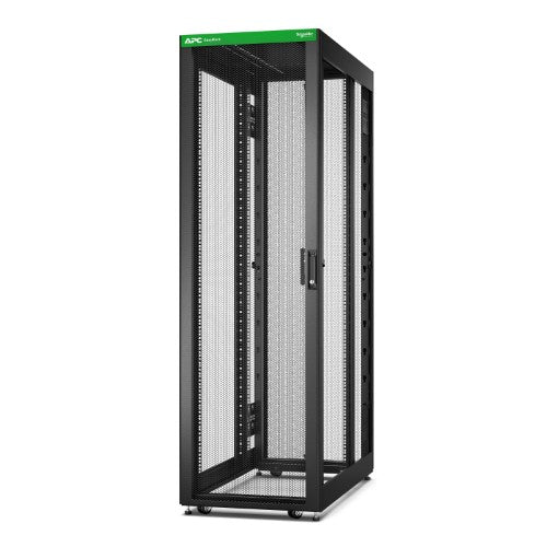 APC Easy Rack, 42U, Black, With Roof, Castors, Feet, 4 Brackets, and Bottom, No Side Panels, 1991H x 600W x 1200D mm