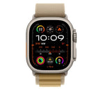 Apple 49mm Tan Alpine Loop - Large - Natural Titanium Finish