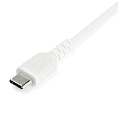 StarTech.com 6.6ft (2m) USB-A to USB-C Fast Charging Cable, Rugged, Charge & Sync, 3A, USB 2.0, White TPE Jacket and Aramid Fiber - USB Charging Cord