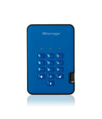 iStorage diskAshur² SSD 128GB Blue | Secure Portable Solid State Drive |AES-XTS 256-bit Hardware Encryption | PIN protected | OS & Platform Independent | TAA Compliant |Brute force hack defence | Dust/Water Resistant