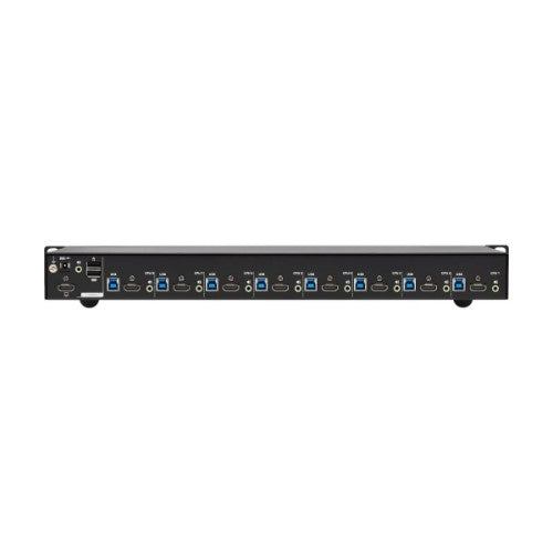 Tripp Lite B024-H4U08 8-Port 4K HDMI/USB KVM Switch - 4K 60 Hz Video/Audio, USB Peripheral Sharing, 1U Rack-Mount