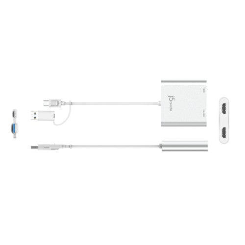 j5create JCA365-N USB-C® to Dual HDMI™ Multi-Monitor Adapter