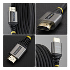 StarTech.com 1m (3ft) Premium Certified High Speed HDMI Cable, Ultra Flexible HDMI Cable, 4K 60Hz/1440p 144Hz w/HDR10/ARC, 18Gbps, High Flex Braided HDMI Cord
