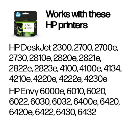 HP 3YM63AE/305XL Printhead cartridge color high-capacity, 200 pages for HP DeskJet 2710/e/Envy 6020/Envy 6020 e