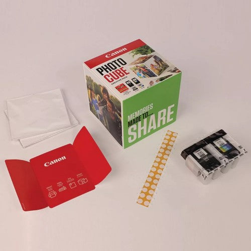 Canon 3713C014/PG-560+CL-561 Printhead cartridge multi pack black + color Cube white green +PP201 40 sheet 13x13cm 7,5ml + 8,3ml Pack=2 for Canon Pixma TS 5350