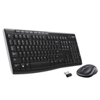 Logitech MK270 keyboard Mouse included Home RF Wireless QWERTY US International Black