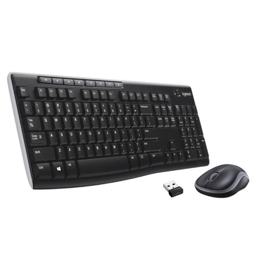 Logitech MK270 keyboard Mouse included Home RF Wireless QWERTY US International Black