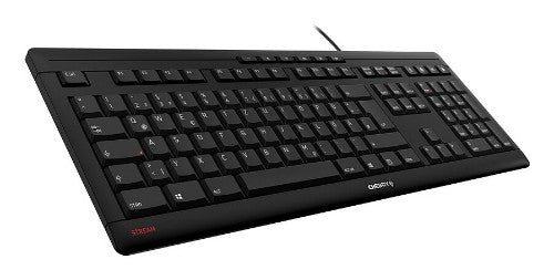 CHERRY STREAM keyboard Home/Office USB QWERTY Portuguese Black, Grey