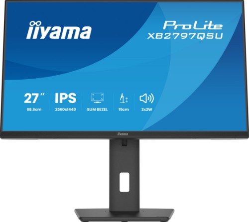 iiyama ProLite XB2797QSU-B1 computer monitor 68.6 cm (27") 2560 x 1440 pixels Quad HD LED Black