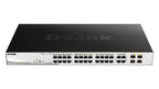 D-Link 24-Port Gigabit PoE Smart Managed Switch with 4 x Combo 1000BaseT/Mini-GBIC SFP ports