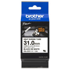 Brother HSE-261E Heat Shrink Tubes black on white 31mm x 1,5m for Brother P-Touch TZ 3.5-36mm HSE