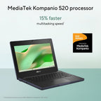 ASUS Chromebook CZ11 CZ1104CM2A-N00124 ARM Cortex 520 Laptop 29.5 cm (11.6") HD 4 GB LPDDR4x-SDRAM 64 GB eMMC Wi-Fi 6 (802.11ax) ChromeOS Grey