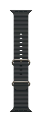 Apple 49mm Black Ocean Band - Natural Titanium Finish