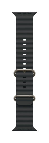 Apple 49mm Black Ocean Band - Natural Titanium Finish