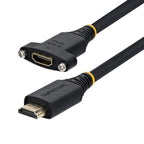 StarTech.com 1m (3ft) Panel Mount HDMI Cable, High Speed HDMI Panel Mount Extension Cable, 4K 60Hz/1440p 144Hz, HDMI Male to Female Panel Mount Adapter Cable