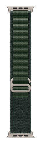 Apple 49mm Dark Green Alpine Loop - Large - Natural Titanium Finish