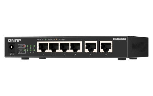 QNAP QSW-2104-2T-R2 network switch Unmanaged 10G Ethernet (100/1000/10000) Desktop Black