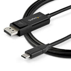 StarTech.com 6ft (2m) USB C to DisplayPort 1.4 Cable 8K 60Hz/4K - Bidirectional DP to USB-C or USB-C to DP Reversible Video Adapter Cable -HBR3/HDR/DSC - USB Type C/TB3 Monitor Cable (CDP2DP142MBD)