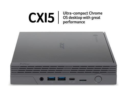 Acer Chromebox -D CXI5 CI51245U 16GB 256GB PCIE SSD CHROME OS VESA CBE Intel® Core™ i5 i5-1245U DDR4-SDRAM ChromeOS Mini PC