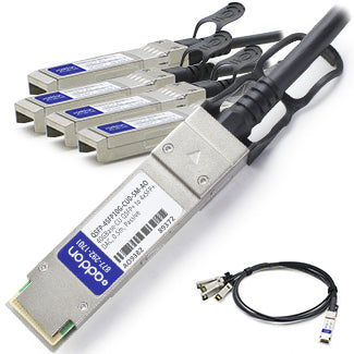 AddOn Networks QSFP+/4xSFP+ 0.5m InfiniBand/fibre optic cable QSFP+ 4x SFP+ Black