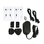 Tripp Lite B127A-1A1-FHFH HDMI over Cat6 Extender Kit, Wallplate, 4K 60Hz, 4:4:4, IR, PoC, HDR, HDCP 2.2, 230 ft., TAA