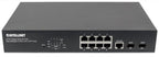 Intellinet 8-Port Gigabit Ethernet PoE+ Web-Managed Switch with 2 SFP Ports, IEEE 802.3at/af Power over Ethernet (PoE+/PoE) Compliant, 140 W, Endspan, Desktop, 19" Rackmount (UK power cord)