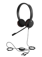 Jabra Evolve 20 Headset Wired Head-band Office/Call center USB Type-C / USB Type-A Black