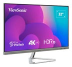 Viewsonic VX3276-4K-MHD-2 computer monitor 81.3 cm (32") 3840 x 2160 pixels 4K Ultra HD LCD Black, Silver