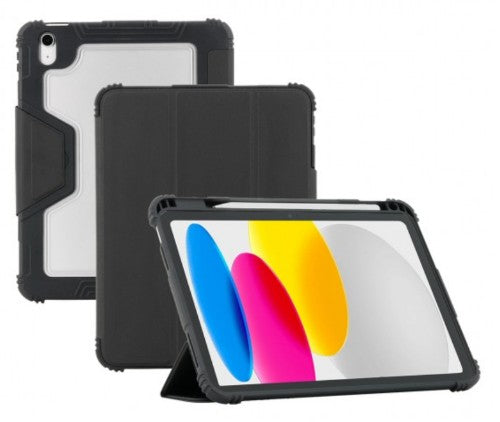 Mobilis 062004 tablet case 27.7 cm (10.9") Folio Black, Transparent