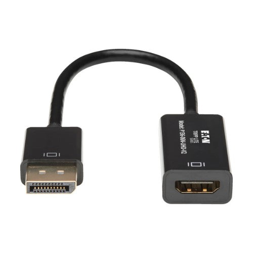 Tripp Lite P136-06N-UHD-V2 DisplayPort to HDMI 4K Active Adapter Video Converter, DP Ver 1.2, HDCP, 4K 30Hz (M/F), 6-in. (15.24 cm)