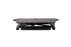 StarTech.com Corner Sit Stand Desk Converter with Keyboard Tray - Large Surface (35" x 21") - Height Adjustable Ergonomic Desktop/Tabletop Standing Workstation - Supports Dual Monitors - TAA