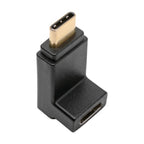 Tripp Lite U420-000-F-UD USB-C Right Angle Adapter (M/F) , 3.1, Gen 2, 10 Gbps, Thunderbolt 3 Compatible, 3A Rating