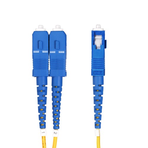 StarTech.com 20m (65.6ft) LC to SC (UPC) OS2 Single Mode Duplex Fiber Optic Cable, 9/125µm, 100G, Bend Insensitive, Low Insertion Loss - LSZH Fiber Jumper Cord