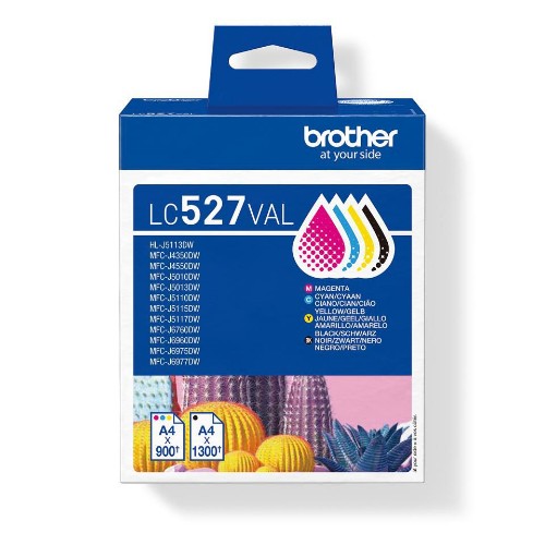 Brother LC-527VAL Ink cartridge multi pack Bk,C,M,Y 1200pg + 3x900 pg Pack=4 for Brother MFC-J 4350/6560/6975