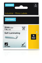 Dymo 1734821/S0773860 Ribbon self-laminating black on white 24mm x 5,5m for Dymo Rhino 6-24mm