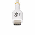 StarTech.com 13ft (4m) USB-C Charging Cable, Charge & Sync, 240W (5A) PD EPR, USB 2.0 Laptop Charger Cable, USB-IF Certified, TPE Jacket - White USB C Charging Cord