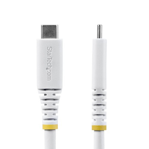 StarTech.com 2m (6ft) USB4 Cable, 20Gbps, USB-IF Certified USB-C Cable, 240W PD EPR, 4K 120Hz DP 1.4, TPE Jacket, White USB-C Cord