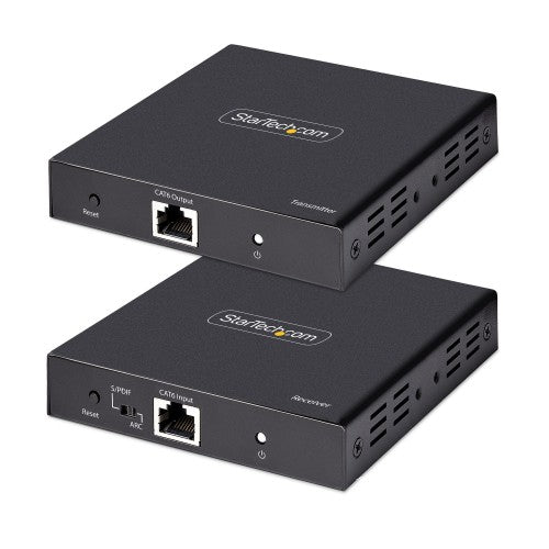 StarTech.com 4K HDMI Extender Over CAT5/CAT6 Cable, 4K 60Hz HDR Video Extender Up to 230ft (70m), HDMI Over Ethernet Cabling, S/PDIF Audio Out, HDMI Transmitter and Receiver Kit