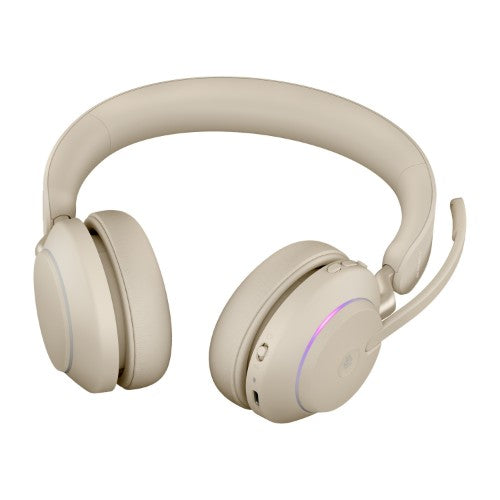 Jabra Evolve2 65 USB-A Beige MS Chrg stand Stereo