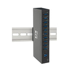 Tripp Lite U360-010-IND 10-Port Industrial-Grade USB 3.x (5Gbps) Hub - 20 kV ESD Immunity, Metal Housing, Mountable