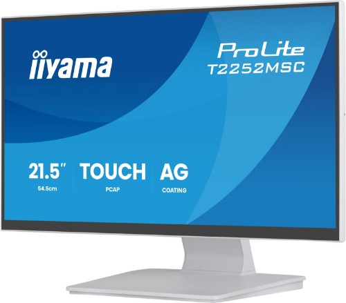 iiyama ProLite T2252MSC-W2AG computer monitor 54.6 cm (21.5") 1920 x 1080 pixels Full HD LCD Touchscreen White
