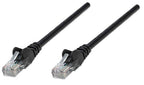 Intellinet Network Patch Cable, Cat5e, 0.5m, Black, CCA, U/UTP, PVC, RJ45, Gold Plated Contacts, Snagless, Booted, Lifetime Warranty