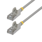 StarTech.com 4m Gray Ultra Slim Cat6A Ethernet Cable, Snagless, FTP, Pure Bare Copper Wire, 34AWG Slim RJ45 Network Patch Cord, Individually Tested
