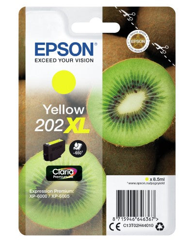 Epson C13T02H44010/202XL Ink cartridge yellow high-capacity, 650 pages 8.5ml for Epson XP 6000