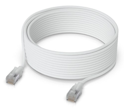 Ubiquiti UACC-Cable-Patch-EL-C6A-12M-W networking cable Translucent, White Cat6a
