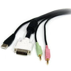 StarTech.com 10 ft 4-in-1 USB DVI KVM Cable with Audio and Microphone