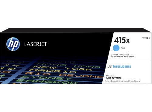 HP W2031X/415X Toner cartridge cyan, 6K pages ISO/IEC 19798 for HP E 45028/M 454